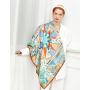 The Dreaming Whirligig Double-sided Print 16 Momme Silk Twill Scarf